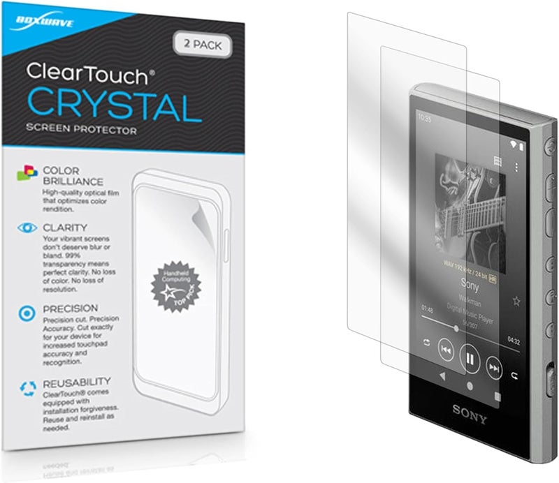 BoxWave Screen Protector Compatible with Sony Walkman (NW-A306) - ClearTouch Crystal (2-Pack), HD Film Skin - Shields from Scratches - Image 1